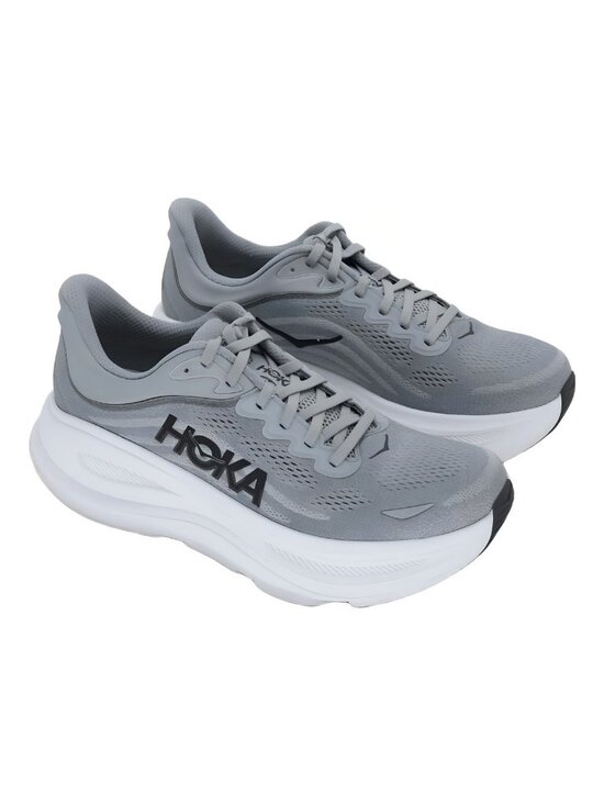 Hoka Mens Bondi 9 Running Sneaker Galactic Grey Stellar Gray Size 10M